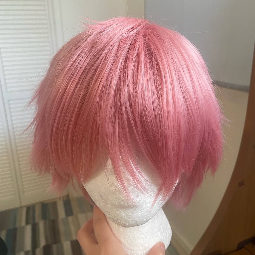 Pink Short Layered Wig